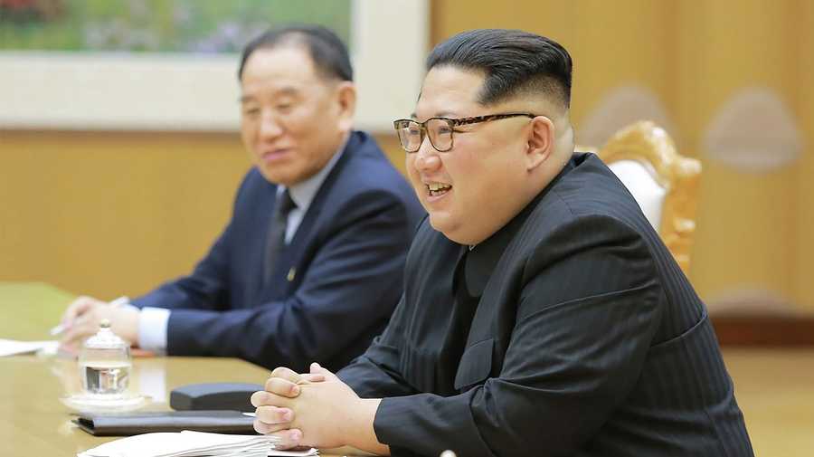 FILE: This picture taken on March 5, 2018 and released from North Korea's official Korean Central News Agency (KCNA) on March 6, 2018 shows North Korean leader Kim Jong-Un.