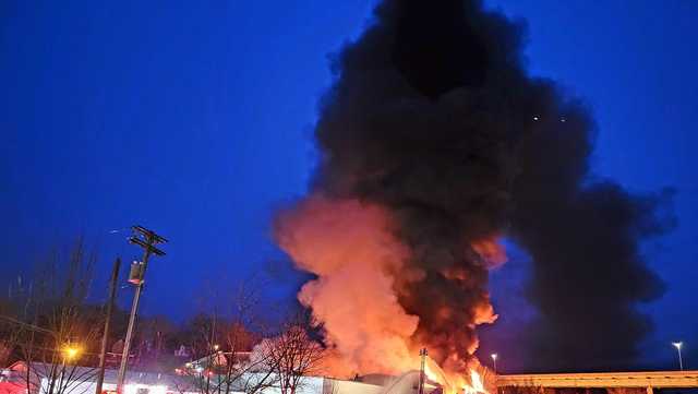 Images show massive flames at McCrum potato processing facility - Vimarsana News