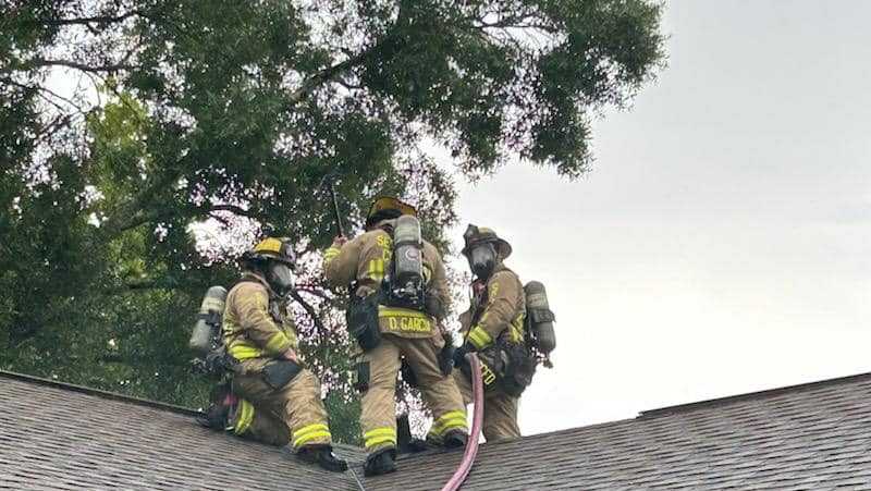 Attic fire caused by lightning strike in Oviedo