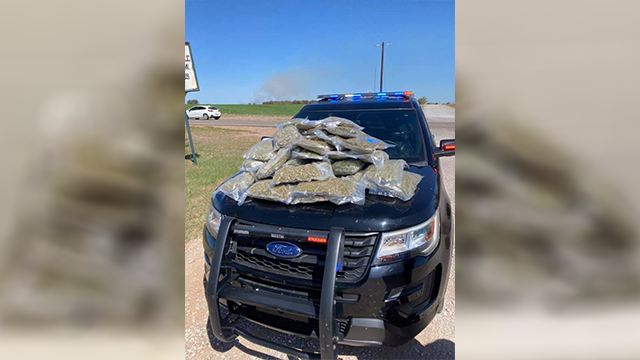 Deputies seized 45 vacuum-sealed bags containing marijuana during a recent traffic stop in Kingfisher County.