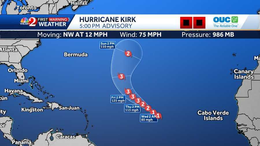 Hurricane Kirk forms NHC monitors Invest 91L Caribbean disturbance  WESH 2 Orlando