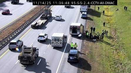 Man falls off bus on I-95 in Maine after climbing through roof hatch
