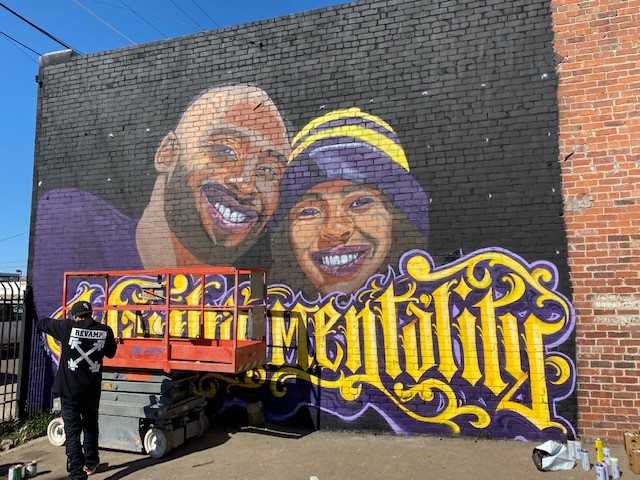 Stockton Artists Honor Kobe And Gianna Bryant With Mural