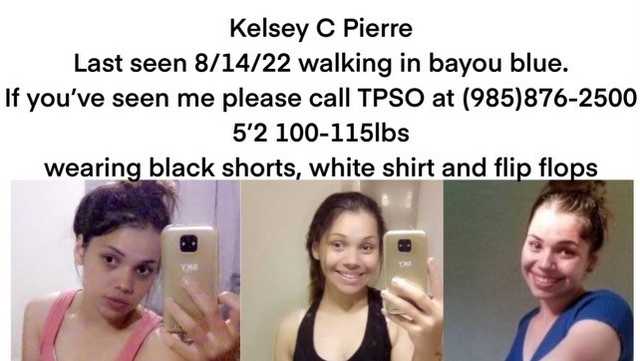 Terrebonne Parish ﻿﻿Kelsey Cherie Pierre missing - Vimarsana News