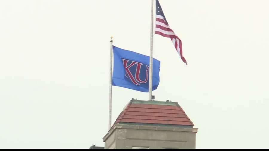 KU flag, University of Kansas (file photo).