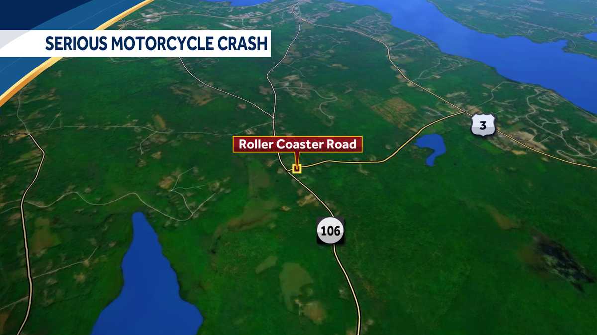 Motorcyclist suffers serious leg injury in Laconia crash