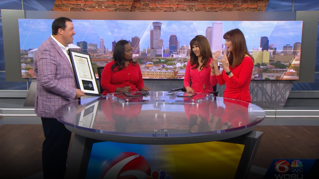 Lafourche Parish President Archie Chaisson celebrates Margaret Orr's last day