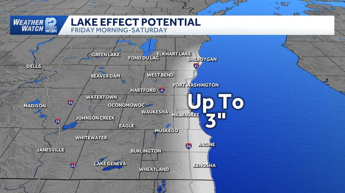 Lake effect snow in forecast for Friday-Saturday in SE Wisconsin - WISN