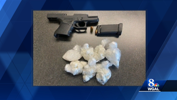 Drugs and a gun that the Lancaster County Drug Task Force says were found in a vehicle two accused drug dealers were in.