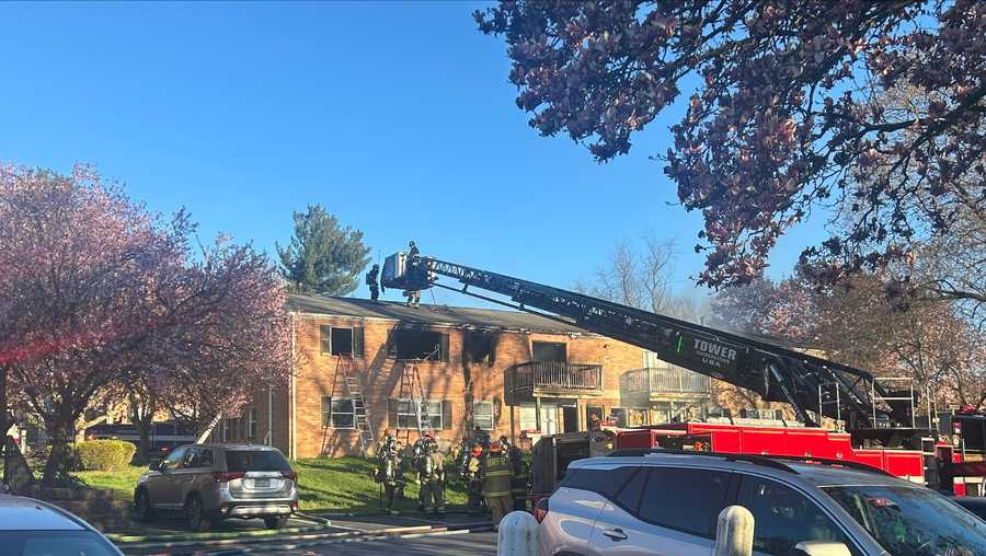 Crews on the scene of apartment building fire Lancaster County