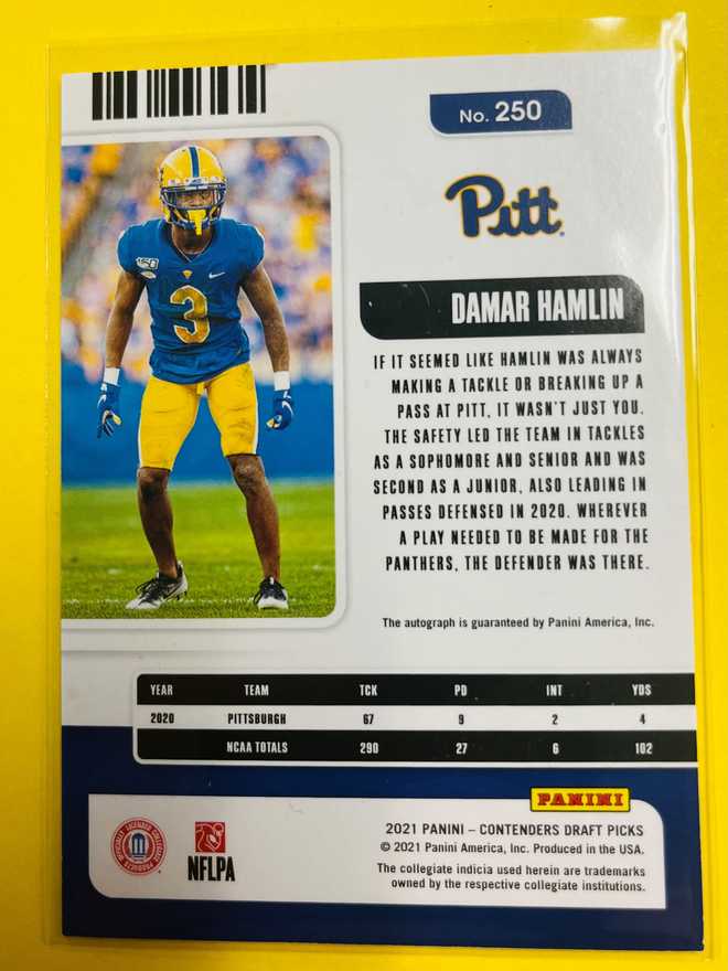 Man finds signed Damar Hamlin card, auctions it off for family