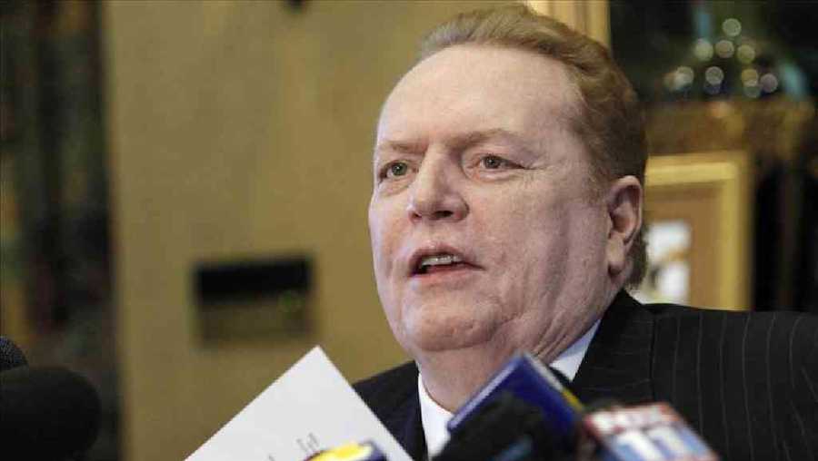 Larry Flynt, Hustler magazine founder, speaks during a news conference, Beverly Hills, California, in this file photo.