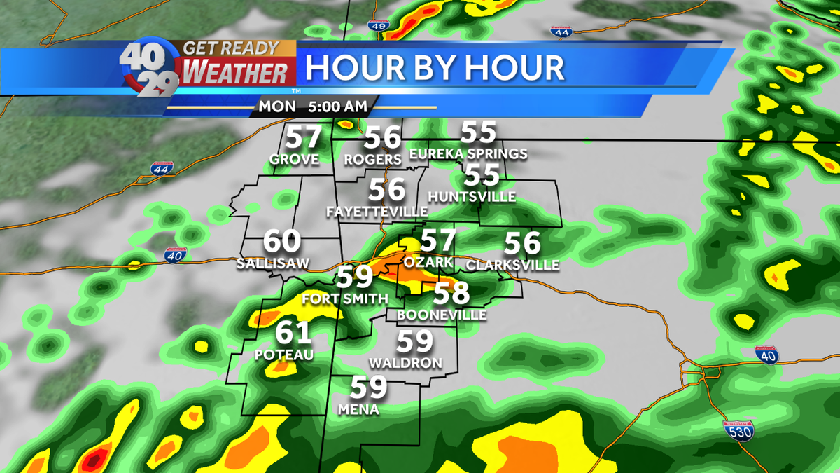 Storms and showers move in tonight