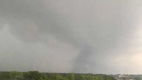 tornado spotted down from jackson heart, across from st dominics