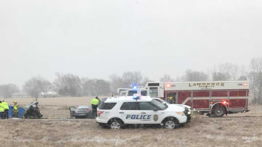 K10 closed at Clinton Parkway following fatal crash in Lawrence