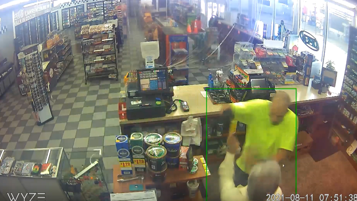 Security video captures man wanted for stabbing Lawrenceburg gas ...