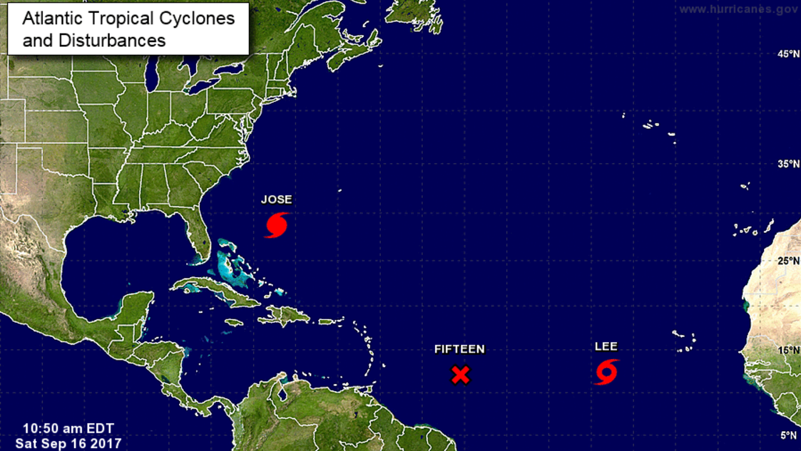 Tropical Storm Lee forms in Atlantic, NHC says