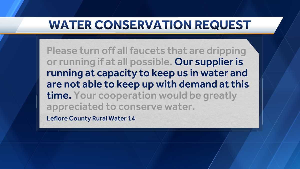 LeFlore County Rural Water asks customers to conserve water
