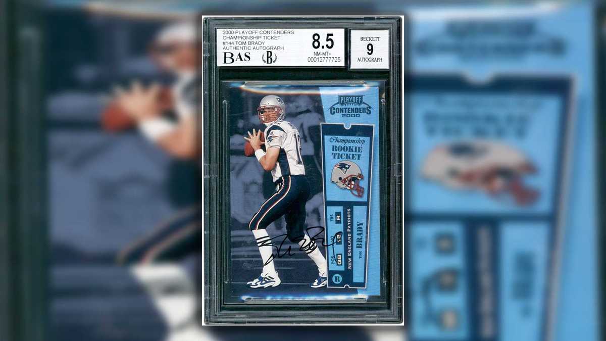 Autographed Tom Brady rookie card sells for record-setting $2.25 million