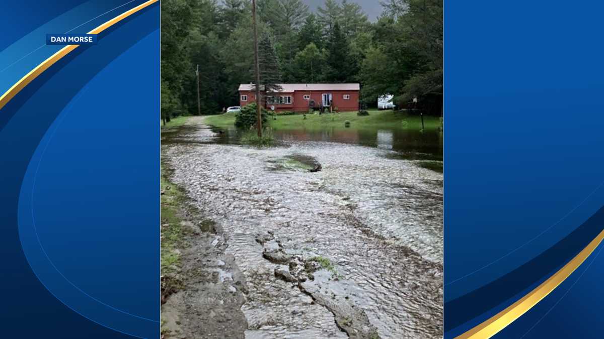 Slideshow Damage from flash flooding in New Hampshire