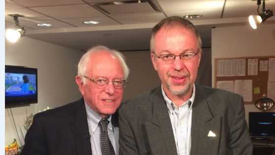 Levi Sanders with his father, Bernie.