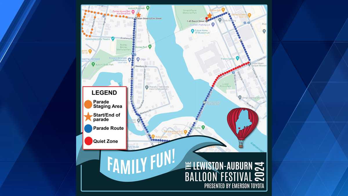 LewistonAuburn Balloon Festival shares new route for parade