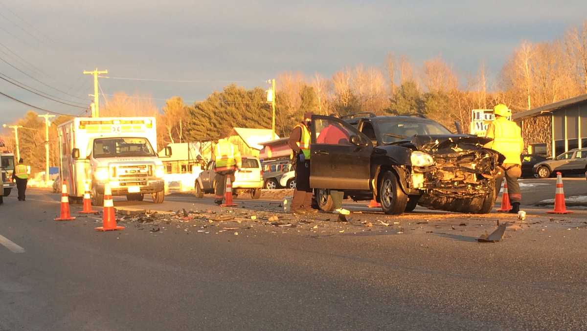 Crash causing major delays on Lisbon Street in Lewiston