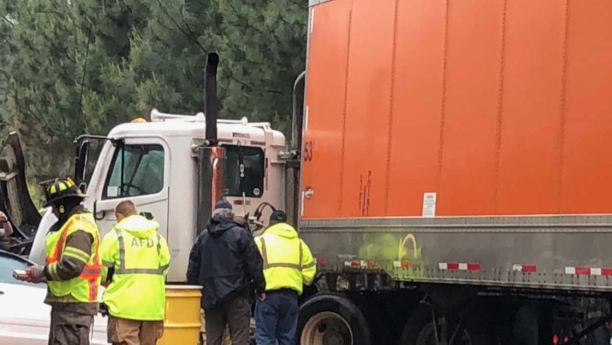 Coroner on scene of crash in Anderson County, roadway blocked - WYFF