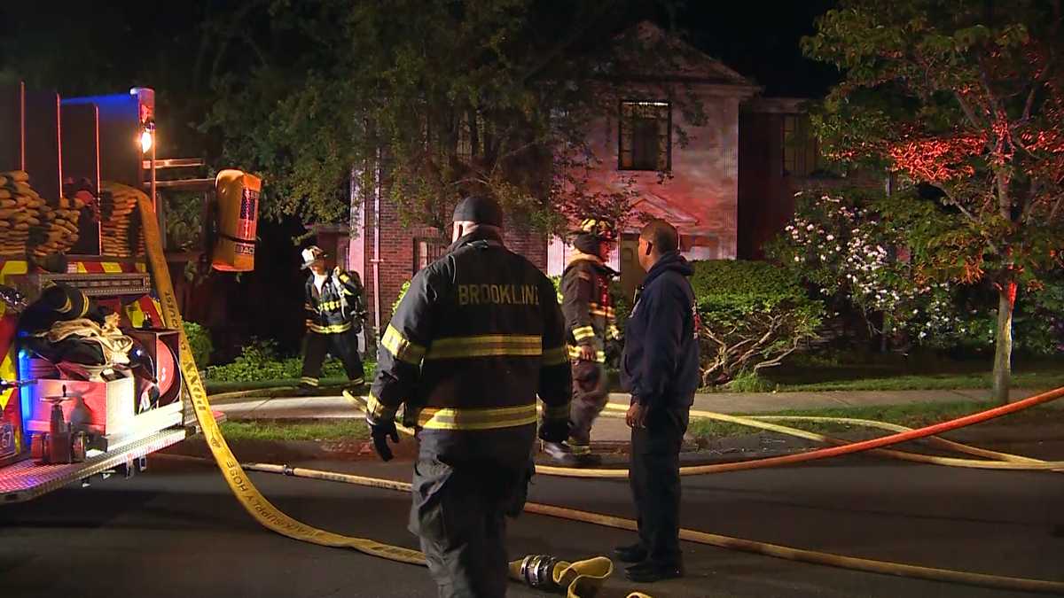 Lightning sparks house fire in Brookline, Massachusetts