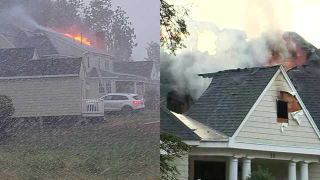 House catches fire as storm rolls through with lightning, downpours - Vimarsana News