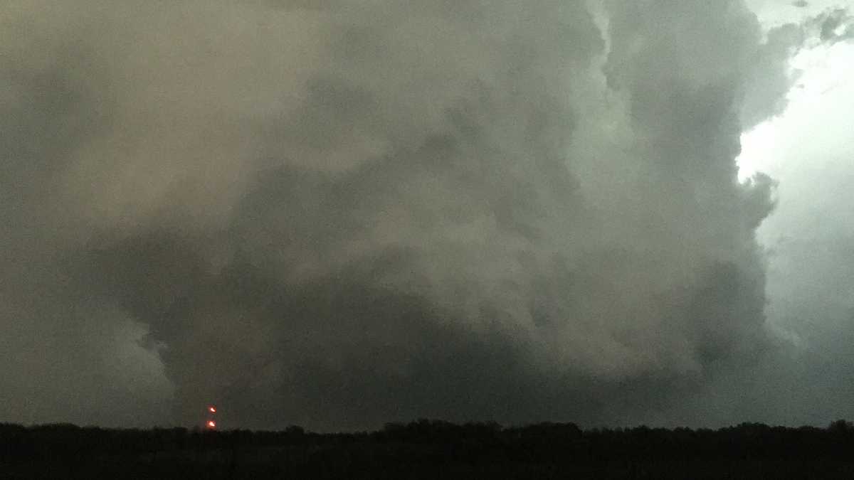 Tornado damage in Linneus, Linn County, Missouri Saturday EF2