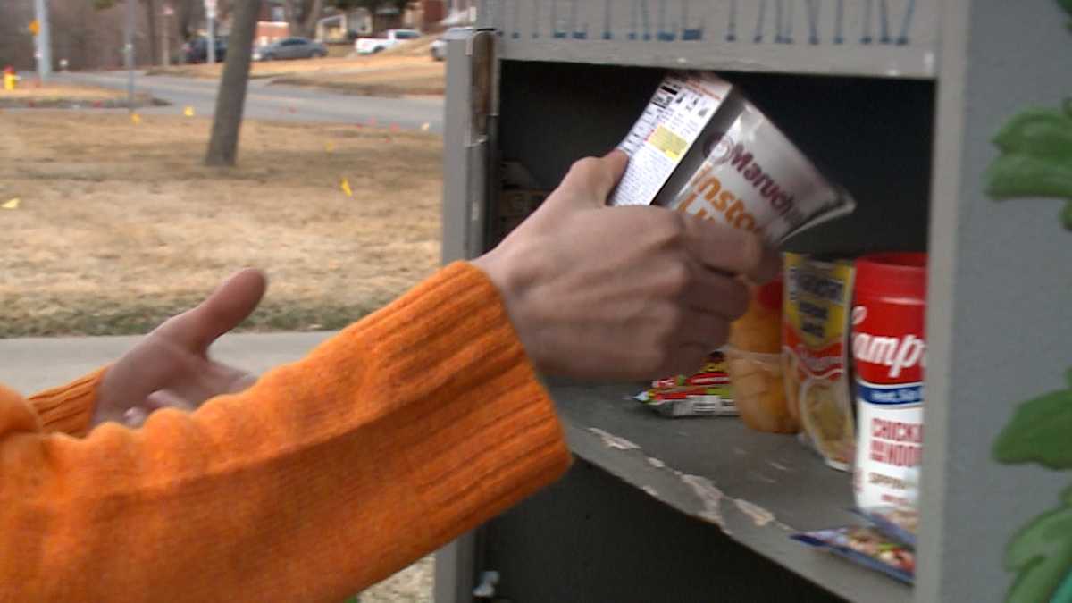 Little free pantries of Omaha refill almost every day