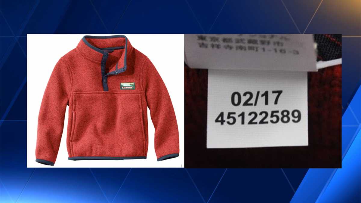 L.L. Bean recalls toddler fleece pullovers due to choking hazard