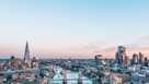 An elevated view of the London skyline - looking east to west