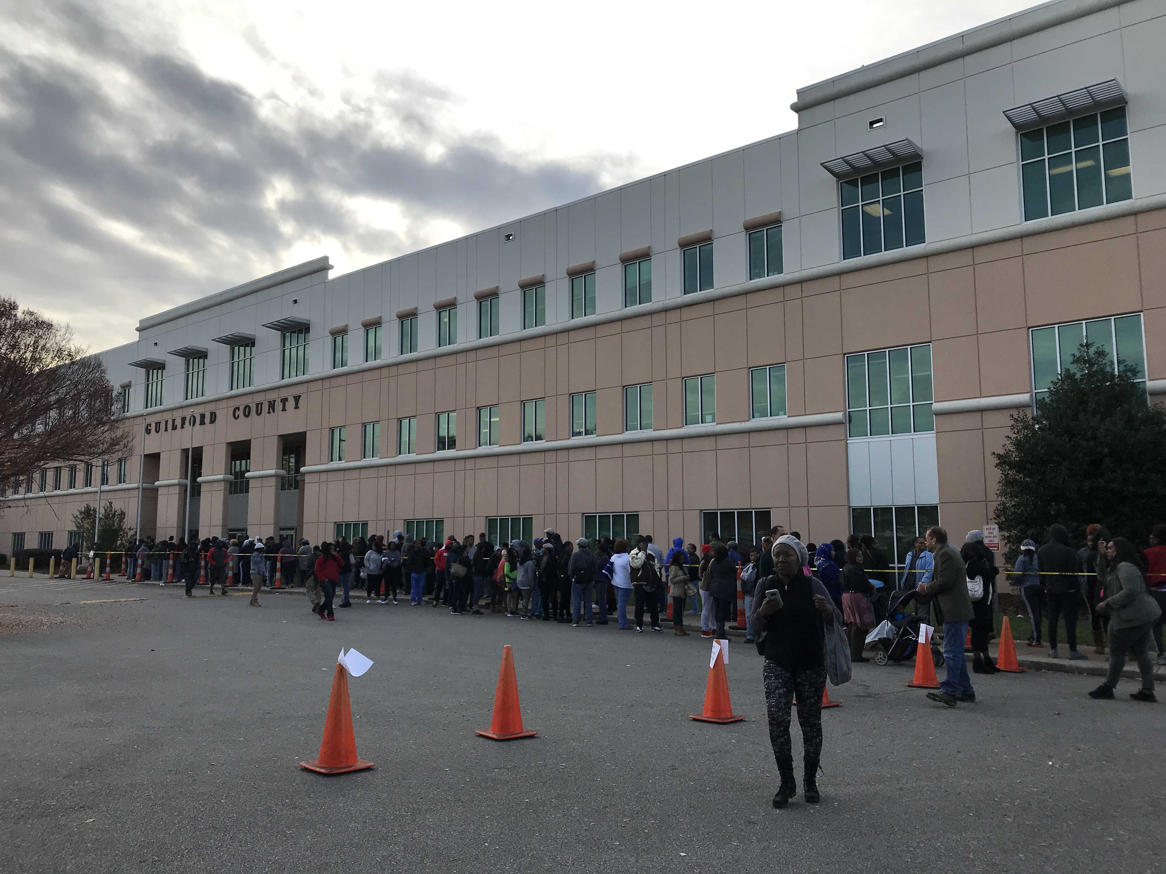 Long lines await Guilford County residents applying for Hurricane