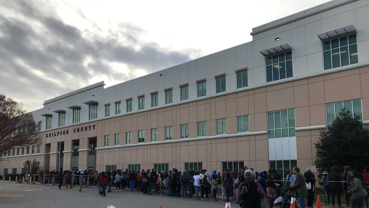 Long lines await Guilford County residents applying for Hurricane