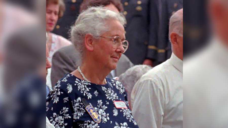 In this July 13, 1997 file photo Lorli von Trapp Campbell attends a mass honoring her father, in Stowe, Vt.