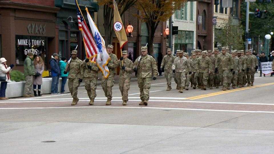 VETERANS DAY Pittsburgh Veterans Day Parade held in downtown Pittsburgh