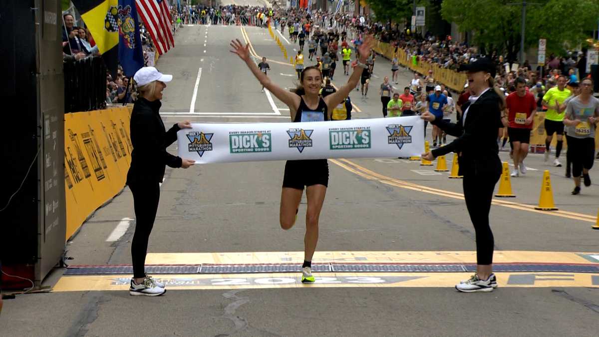 A Pittsburgh woman wins first prize in the Pittsburgh Marathon
