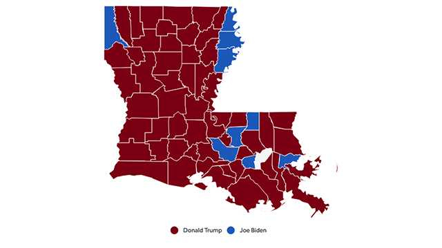 Louisiana Election Results 2020: Maps Show How State Voted For President