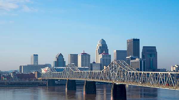 Louisville Kentucky Skyline Water Bottle