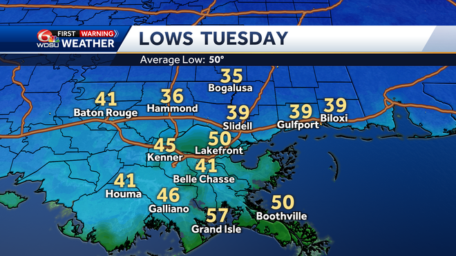 Sunny and mild Tuesday, then turning cloudy with rain possible