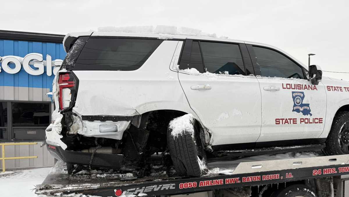 Suspected impaired driver rear-ends Louisiana State trooper