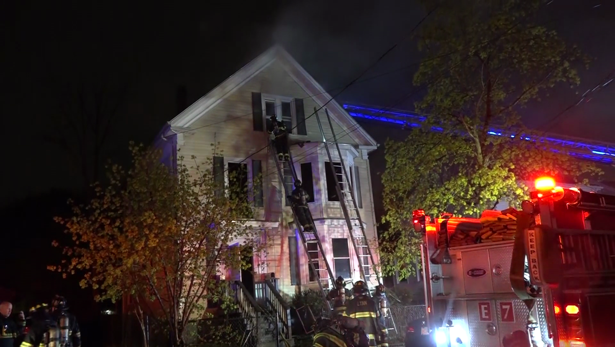 Man rescued from second floor of burning home in Lynn
