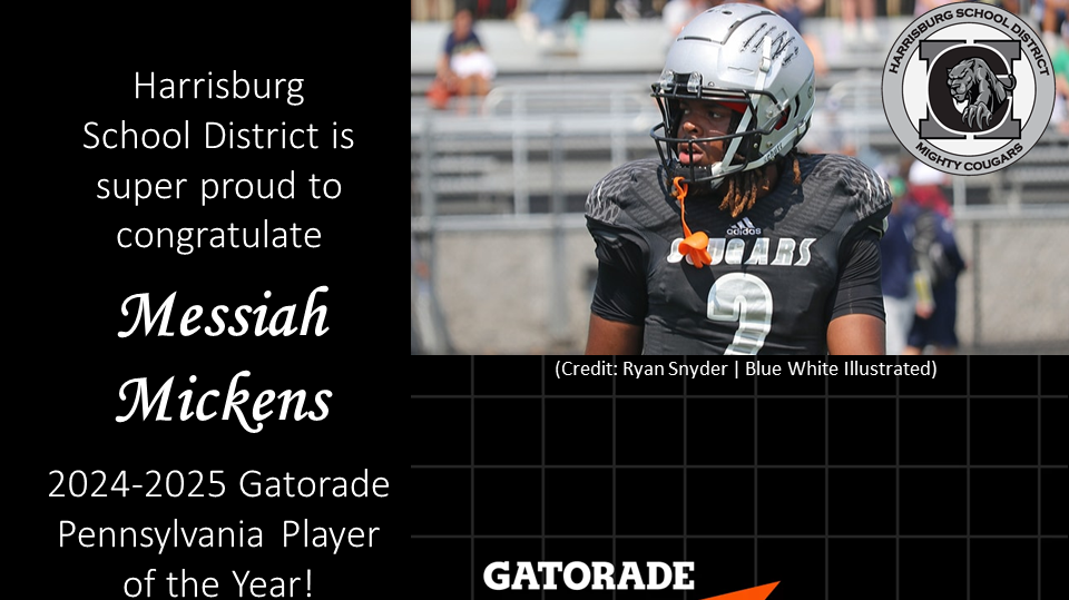 Harrisburg athlete named Gatorade PA Football Player of the Year