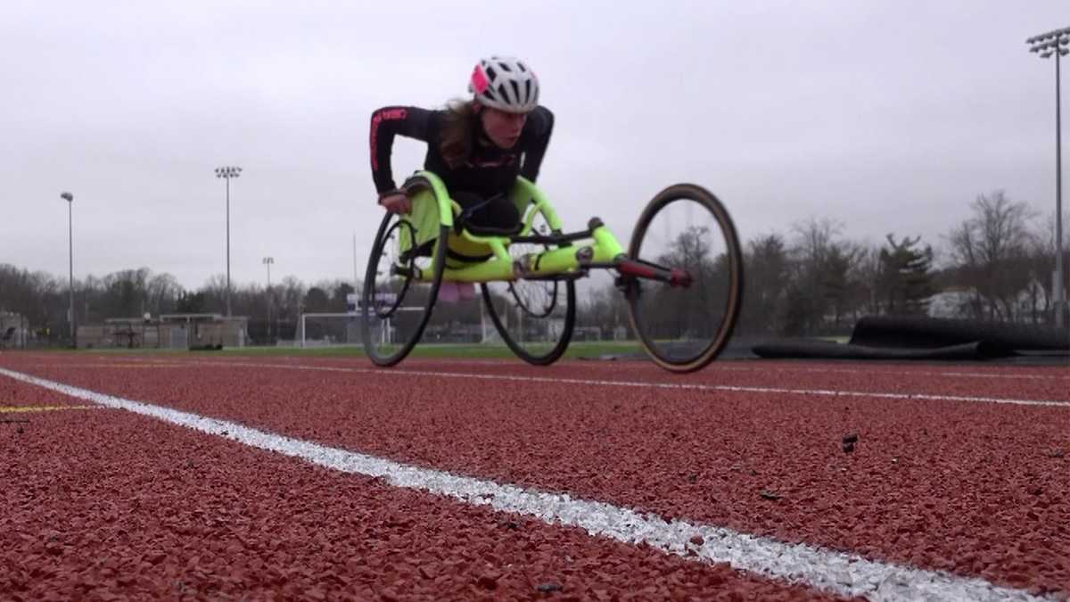 Inspired by Marathon wheelchair racers, teen athlete trains for future