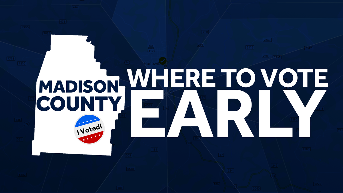 MAP 2020 general election early voting sites in Madison County