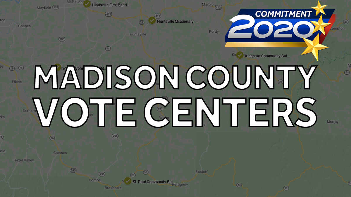 MADISON COUNTY Vote Centers for 2020 Arkansas Primaries