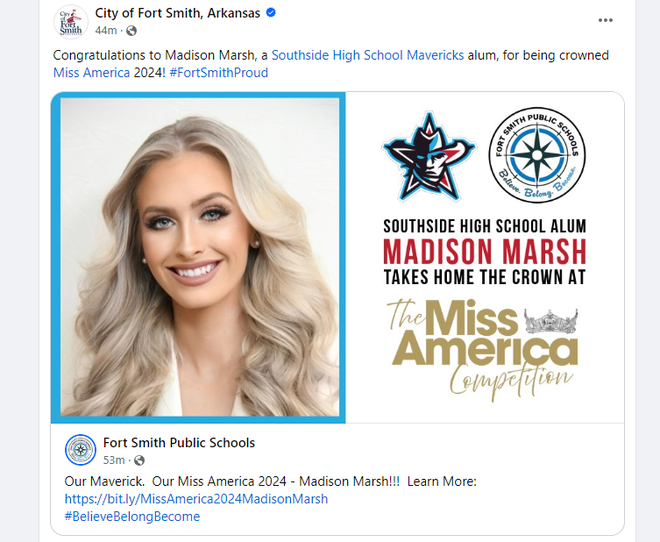 Fort Smith Native Miss Colorado Captures Miss America Crown