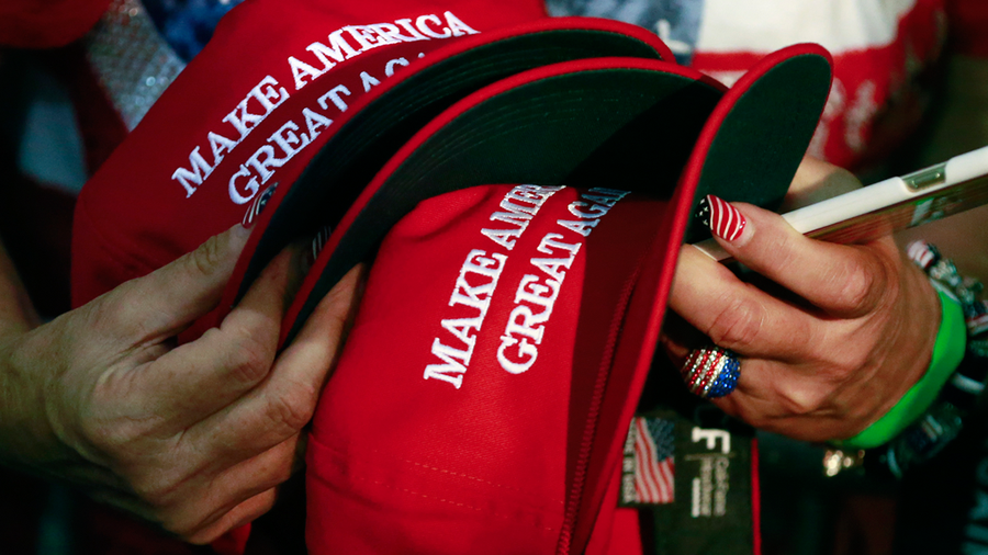 A file photo of a "Make America Great Again" hat
